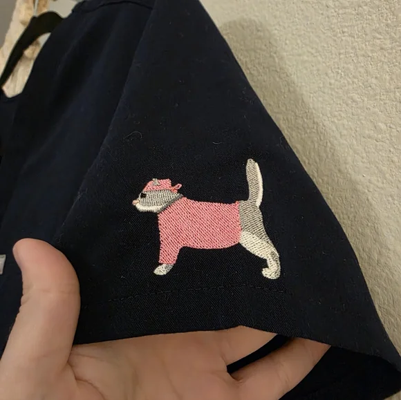 Figs Navy Blue Scrub Top Size S - Picture 2 of 2